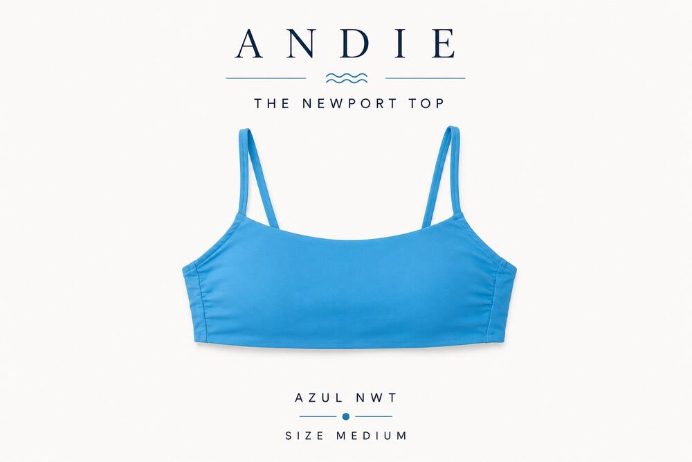 Andie Swim The Newport Top Azul NWT Medium